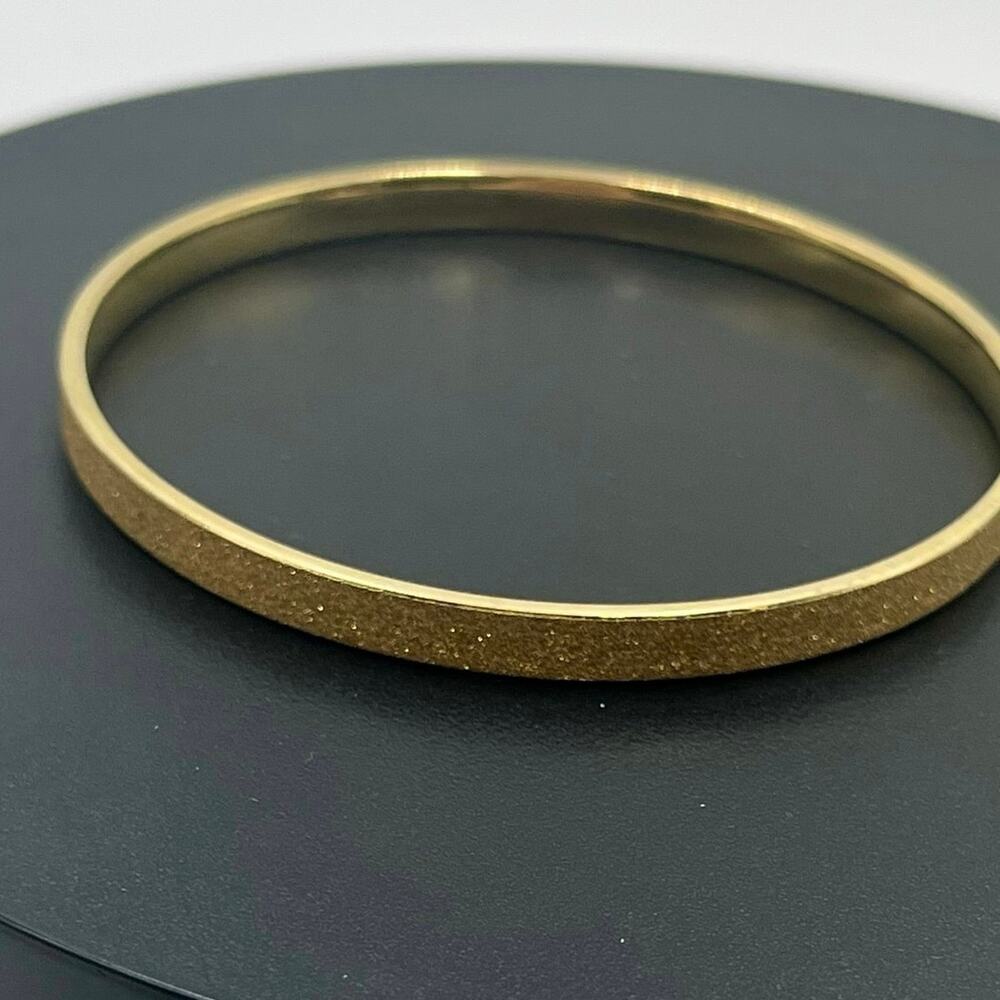 Skagen Signed Gold Glitter Slip On Bangle stainless steel with gold-tone plating